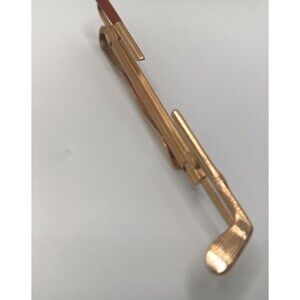 Hickok USA Gold-Tone Golf Club Clip On Brooch / Tie Clip Golf Club